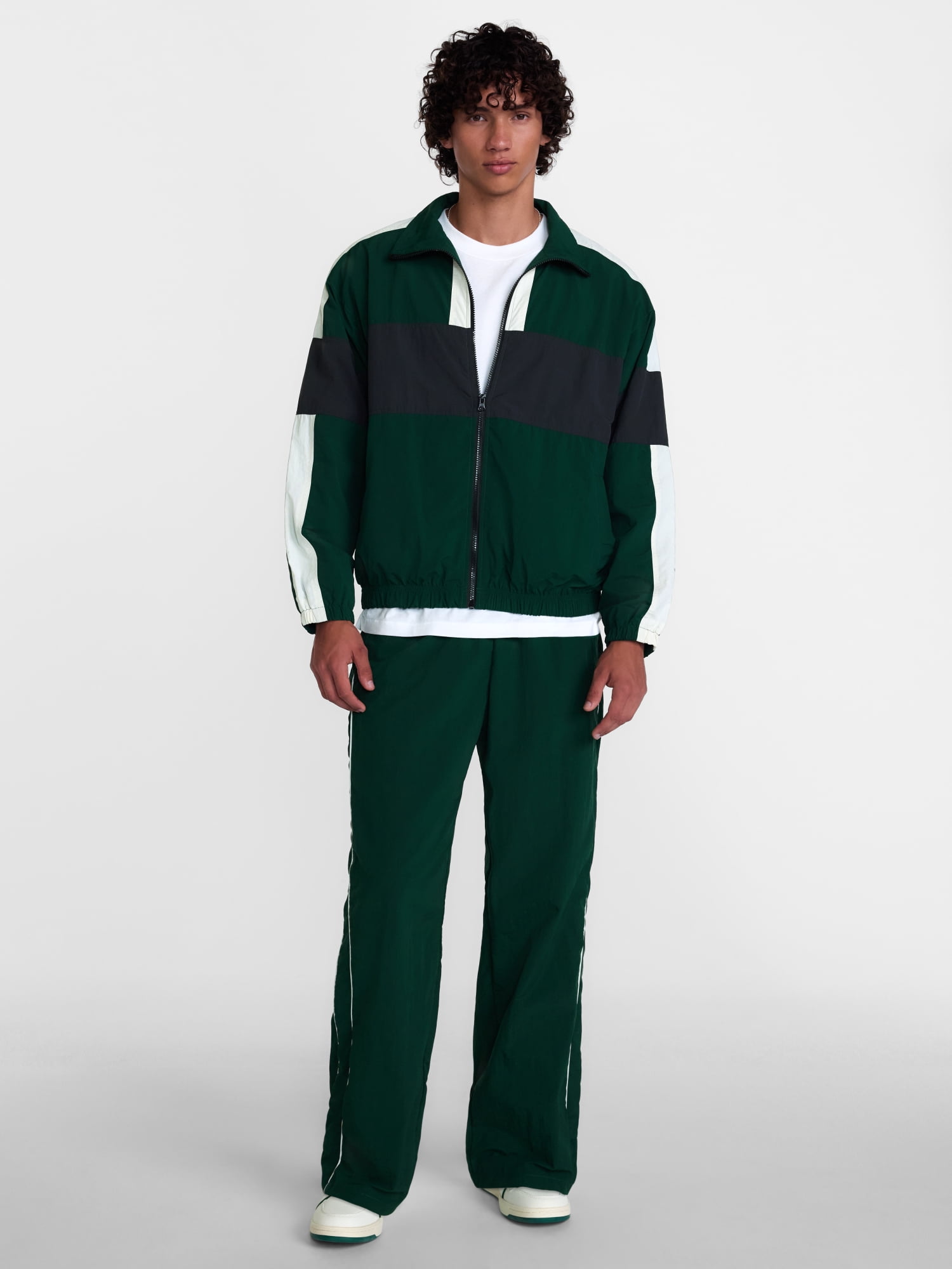 No Boundaries Windbreaker Jacket with Long Sleeves, Men's XS-4XLT