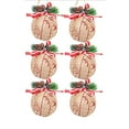 thumbnail image 3 of Rustic Christmas Tree Ornaments, Farmhouse Christma Decoration, Natural Jute Burlap Christmas Ball Xmas Tree Hanging Decor, 3 of 5