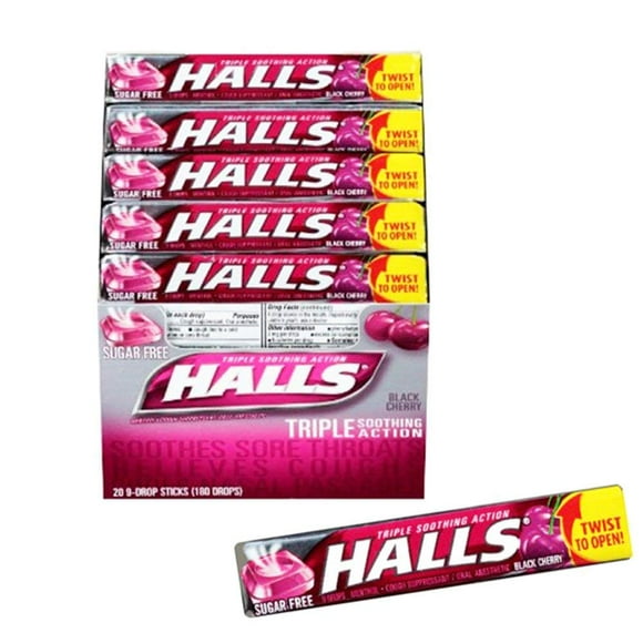 Halls Triple Soothing Action- Black Cherry 629769 (1 Count Pack.Count)