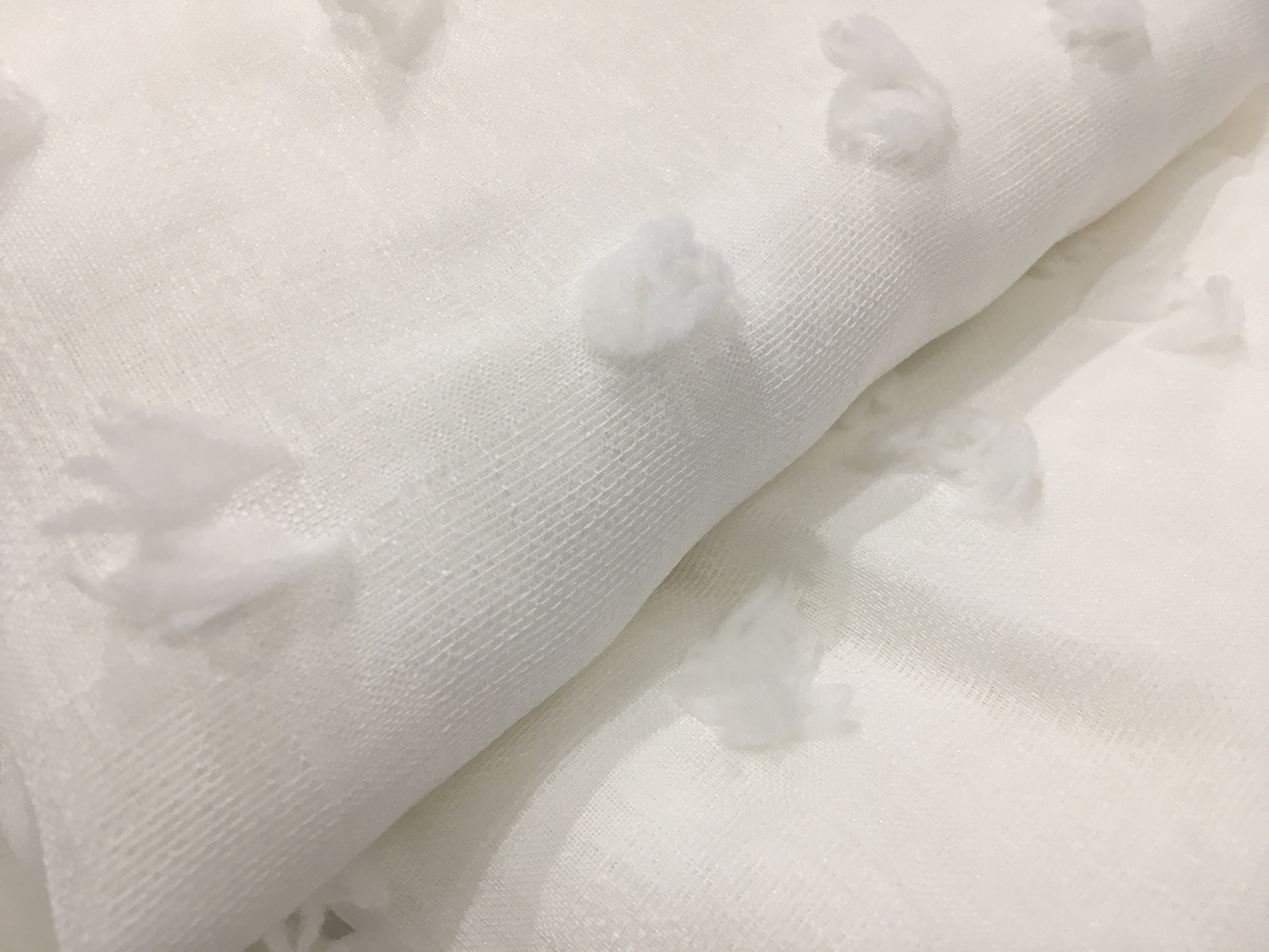 Ellen Tracy Cut Flower Grommet Panel Pair Window Curtain In White "76X84''