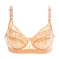 thumbnail image 1 of Ropa interior fina de copa completa, sujetador pequeño de talla grande, sujetador de encaje ajustable sin aros para mujer, cubierta de pecho, sujetadores de encaje de talla grande Deng Xun unisex, 1 of 2