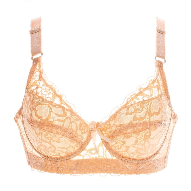 Ropa interior fina de copa completa, sujetador pequeño de talla grande, sujetador de encaje ajustable sin aros para mujer, cubierta de pecho, sujetadores de encaje de talla grande Deng Xun unisex