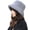 Grey, variant on Faux Fur Winter Bucket Hat Women Plush Warm Cloche Hat Wide Brim Floppy Fisherman Cap