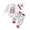 White, variant on mgoYE Newborn Baby Boy Clothes Long Sleeve Romper Pants Hat Set Ambulance Print Fall Winter 3PC Clothes for Baby Boys