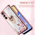 nancheng Samsung Galaxy A15 5G Kickstand Silicone Cell Phone Case, Rose Gold