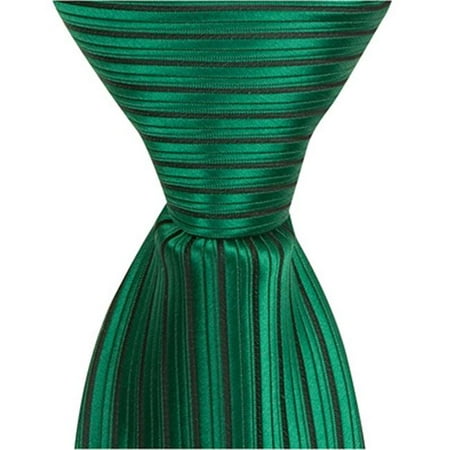 

Matching Tie Guy 4105 G5 - 11 in. Zipper Necktie - Green With Black Stripe- 24 Month to 4T