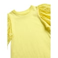 thumbnail image 3 of Jessica Simpson Girls' Crewneck Tee with Eyelet Flutter Sleeves, Sizes 7-14/16, 3 of 4