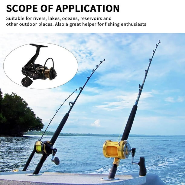 RT2000 5.5:1 Water Drop Wheel 13+1 Bearing Spinning Reel Strong Pulling  Force Fishing Reel Tool Support Interchangeable Rocker Arms 