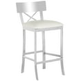 thumbnail image 2 of Safavieh Zoey 35''H Glam Stainless Steel Cross Back Counter Stool, 2 of 11