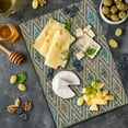 thumbnail image 5 of Damask Cutting Board, Colorful Vintage Ornamental Motif in Rhombuses, Decorative Tempered Glass Cutting and Serving Board, in 3 Sizes, by Ambesonne, 5 of 5