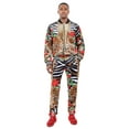 thumbnail image 3 of BARABAS Men's Zipper Closure Leopard Zebra Floral Chain Jacket 2JBP22, 3 of 7