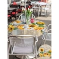 thumbnail image 5 of Outdoor Tablecloths with Umbrella Hole & Zipper, Yellow Sunflowers Round Tablecloths 60 Inch, Elegant Pastoral Floral Daisy Bees Waterproof Table Cloth, Patio/Pool/Picnic Table Covers, 5 of 8