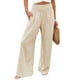 thumbnail image 5 of Pantalones Sonducket para Mujer de verano primavera Caqui S con bolsillos pierna ancha, 5 of 6