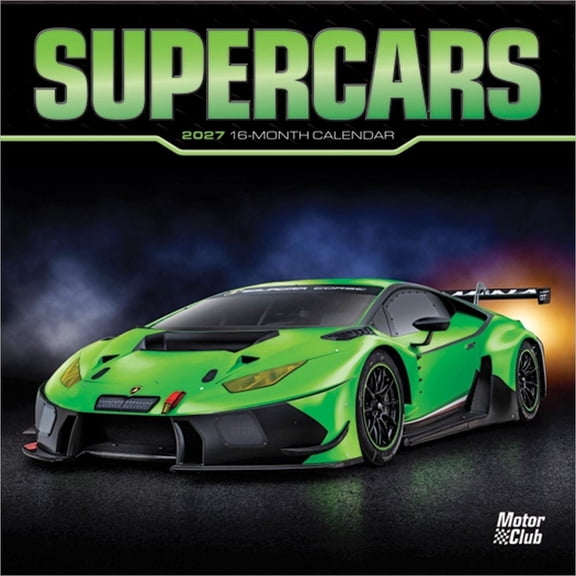 Supercars 2027 7 X 14 Inch (Hanging) Monthly Mini Wall Calendar, (Paperback)