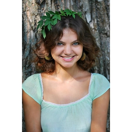 Canvas Print Girl Hippie Beautiful Elf Nymph Forest Nature Stretched Canvas 10 x 14