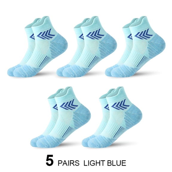 XIRQI Ankle Compression Sock for Men and Women 5 Pairs, Compression Socks for Women Ankle ,Running Athletic Socks Low Cut with Arch Support