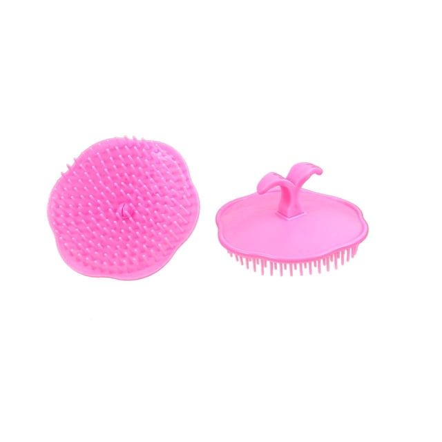 Cepillo de champú para masaje del cuero cabelludo y el cuerpo, acondicionador, rosa, 2 piezas