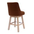 thumbnail image 5 of Costaelm Amélie 26" Upholstered Swivel Counter Height Bar Stool, Rust Orange, 5 of 11