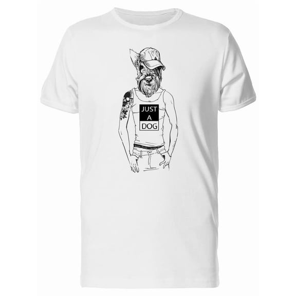 Hipster Dog Just A Dog Tee Men's -Image by Shutterstock
