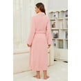 thumbnail image 3 of U2SKIIN Womens Fleece Robes, Cozy Warm Bathrobes Soft Loose Loungewear,(Pink,2XL-3XL), 3 of 5