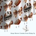 thumbnail image 6 of Football Helmets with Bows Pattern Shower Curtain 36"x72" ,Bathroom Decorative Shower Curtains Set with 12 Hooks,Modern Waterproof Washable Shower Curtain, 6 of 6