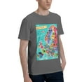 thumbnail image 2 of Bingfone Cartoon Map Of Europe Men'S Loose Fit Short-Sleeve Pocket T-Shirt, 2 of 7