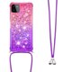 thumbnail image 3 of Funda para Samsung Galaxy A22 5G Brillantina Líquida Divertida Reluciente y con Cristales en Movimiento Cuerpo Cruzado con Cordón Ajustable, 3 of 5