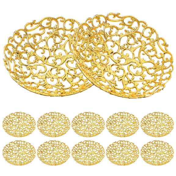 BESTONZON 12Pcs Ramadan Tray Plastic Serving Dessert Tray for Snacks Cookies and Dried Fruits with Decorative Design