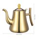 thumbnail image 4 of Hervidor de agua de caldera de agua de olla de té de acero inoxidable de 1.5 l. Caldera de té de alta calidad con filtro para el restaurante casero (dorado), 4 of 5