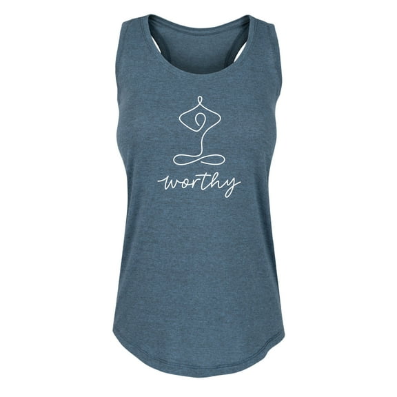 Instant Message - Worthy Yoga Pose - Women's Racerback Tank