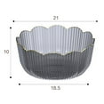thumbnail image 2 of BUYISI Multifunctional Large Capacity Fruit Basin Transparent Plastic Fruit Bowl Stackable Salad Bowl Living Room Storage Fruit Tray grey, 2 of 5