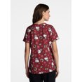 thumbnail image 3 of Hello Kitty Women's Holiday Scrub Top with Short Sleeves, Sizes S-XXXL, 3 of 5