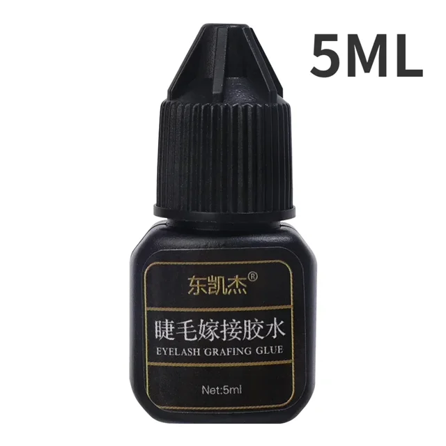 Pegamento para Injerto de pestañas, adhesivo de secado rápido, resistente al agua, duradero, Color negro, herramientas de maquillaje No irritantes, 5ml( 03