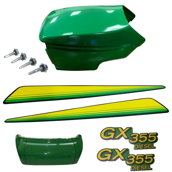 New Upper and Lower Hood/Bumper/LH and RH Stickers Fits John Deere GX355