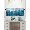 thumbnail image 5 of Valances for Windows Abstract Urban Silhouette Rod Pocket Cafe Window Treatments Valance Curtains for Kitchen Bathroom Laundry Basement Windows 42"x18", 5 of 9