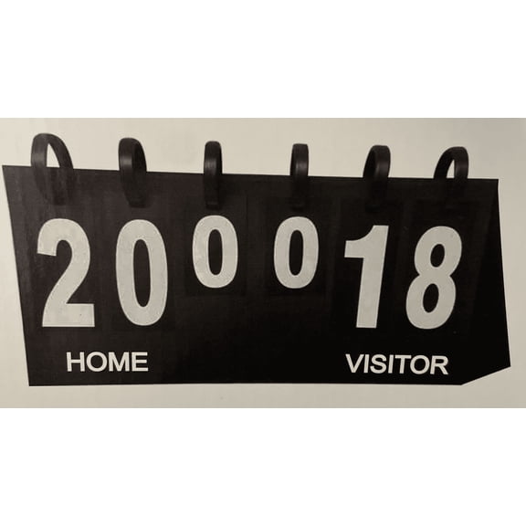 Upstreet Scoreboard Score Keeper - Portable Flipper Flips up to 99 Black/ White