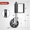 thumbnail image 3 of HOLKIE 4 inch Spring Loaded Gate Wheel,2Pack Heavy Duty Swivel Gate Caster Wheel for Wooden Gate and Fence 220 LBS Load Capacity,Black, 3 of 9