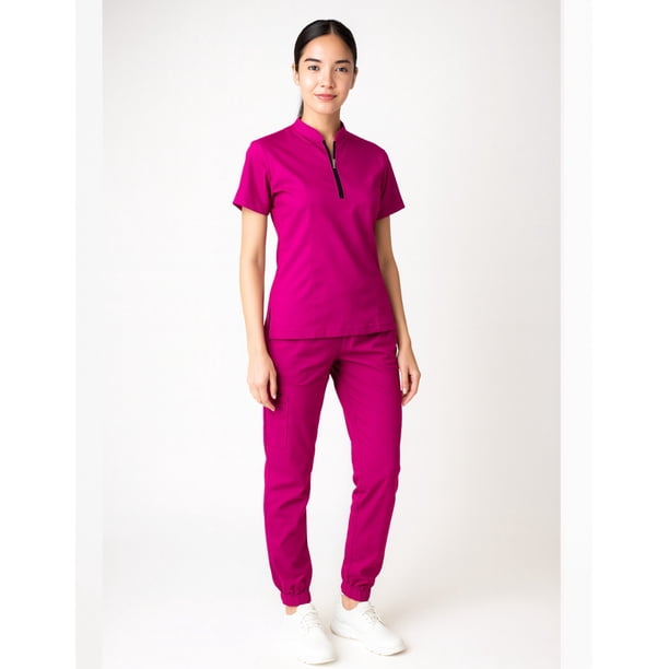 Scrubs Médicos Mujer | Uniformes para Doctoras y Enfermeras M13 MAGENTA GDE
