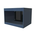 thumbnail image 4 of Rosario 30" Wood Floating Vanity Base w/ Glass Facade in Matte Blue, 4 of 5