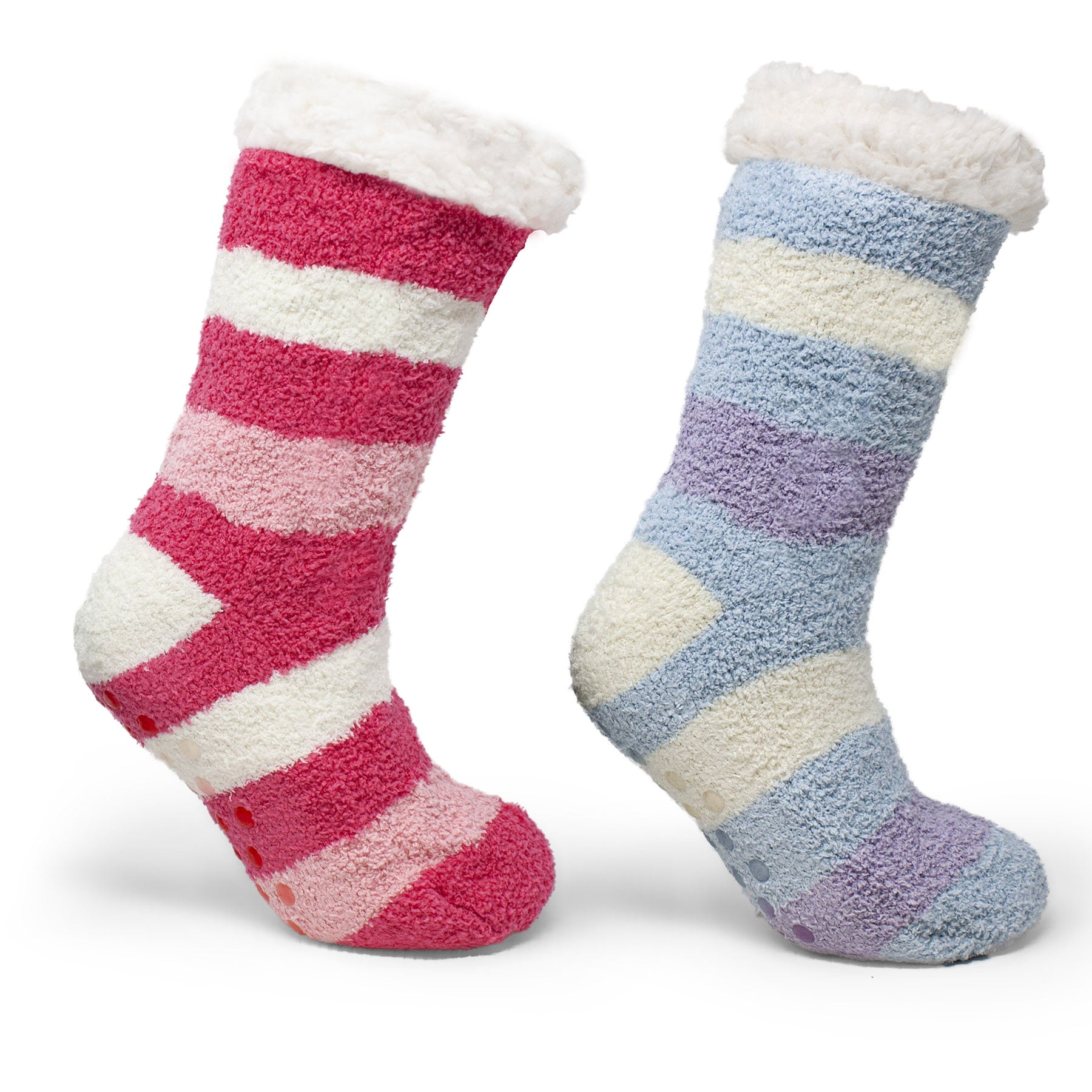 BNCO's Women's Sherpa Lined Fuzzy Slipper Socks with AntiSkid Grippers