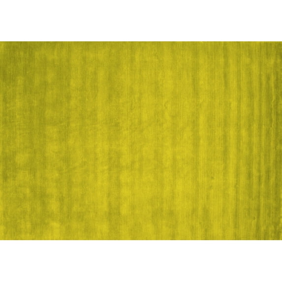 Ahgly Company Indoor Rectangle Abstract Yellow Contemporary Area Rugs, 4' x 6'