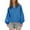 Blue, variant on Yievot Womens Oversized Sweatshirts V-Neck Pullover Long Sleeve Tops Fall Fashion Clothes with Pockets