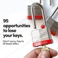 thumbnail image 4 of Lion Locks 48 Keyed Alike Padlocks with 2" Long Shackle, 96 Keys - Padlocks for Outdoor Use with Hardened Steel Case, 4 of 7