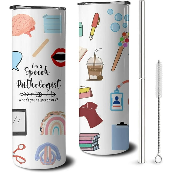 SLP 20 oz Skinny Tumblers with Lid and Straw