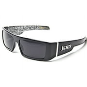 Locs 9058 Black w/ White Bandana Sunglasses NWT  Hardcore Gangster OG