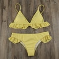 thumbnail image 2 of VerPetridure Women's Triangle Bikini Sets Two Piece Swimsuit High Waisted V Neck Twist Front Adjustable Spaghetti Straps Bathing Suit for Women, 2 of 7