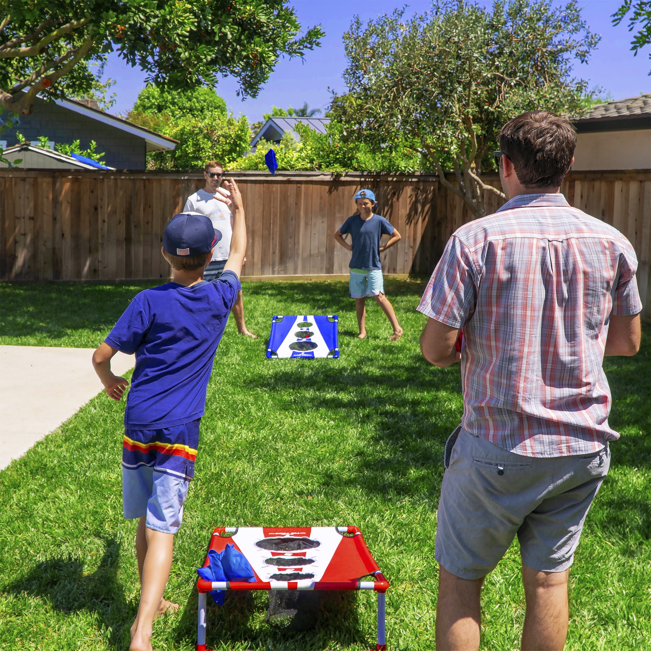 Outdoor Tailgate Patio Backyard Games Cornhole Bean Bag Toss Game Set Micro NEW! 