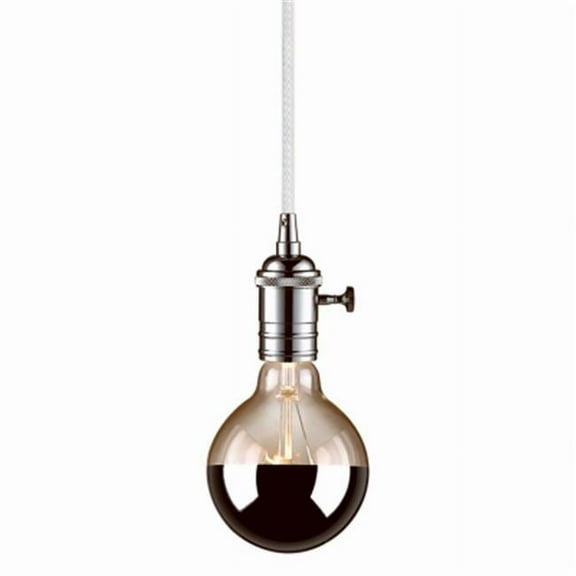 Edison 1-Light Polished Chrome Plug-In Pendant