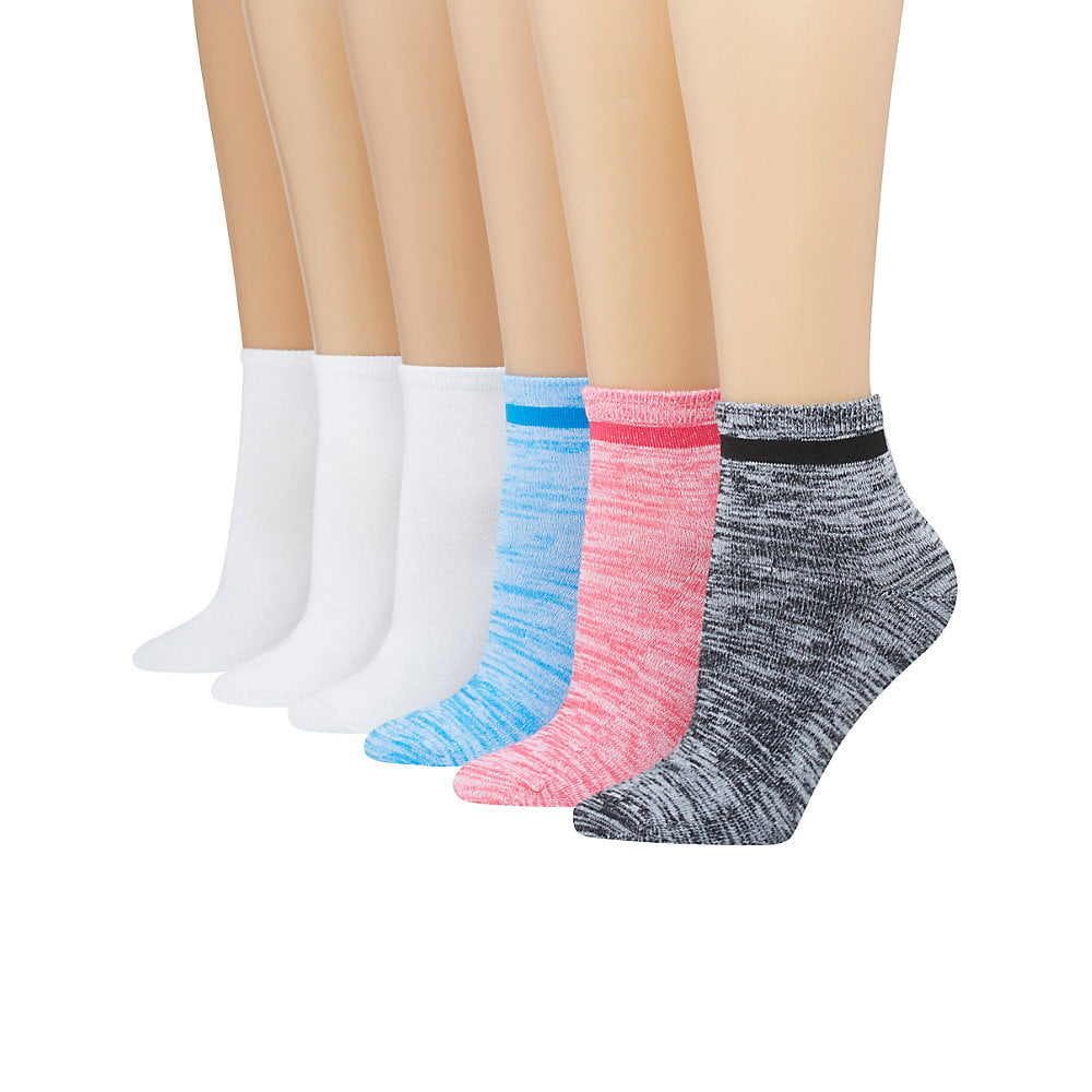 Hanes® ComfortBlend® Women's Ankle Socks 6-Pack - 858 6 - Walmart.com