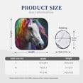thumbnail image 2 of Kdxio Colorful Haired White Horse Print 2-Piece Sun Shade Front Windshield - Foldable Car Front Window Sunshades for Most Sedans SUV Truck, 2 of 6